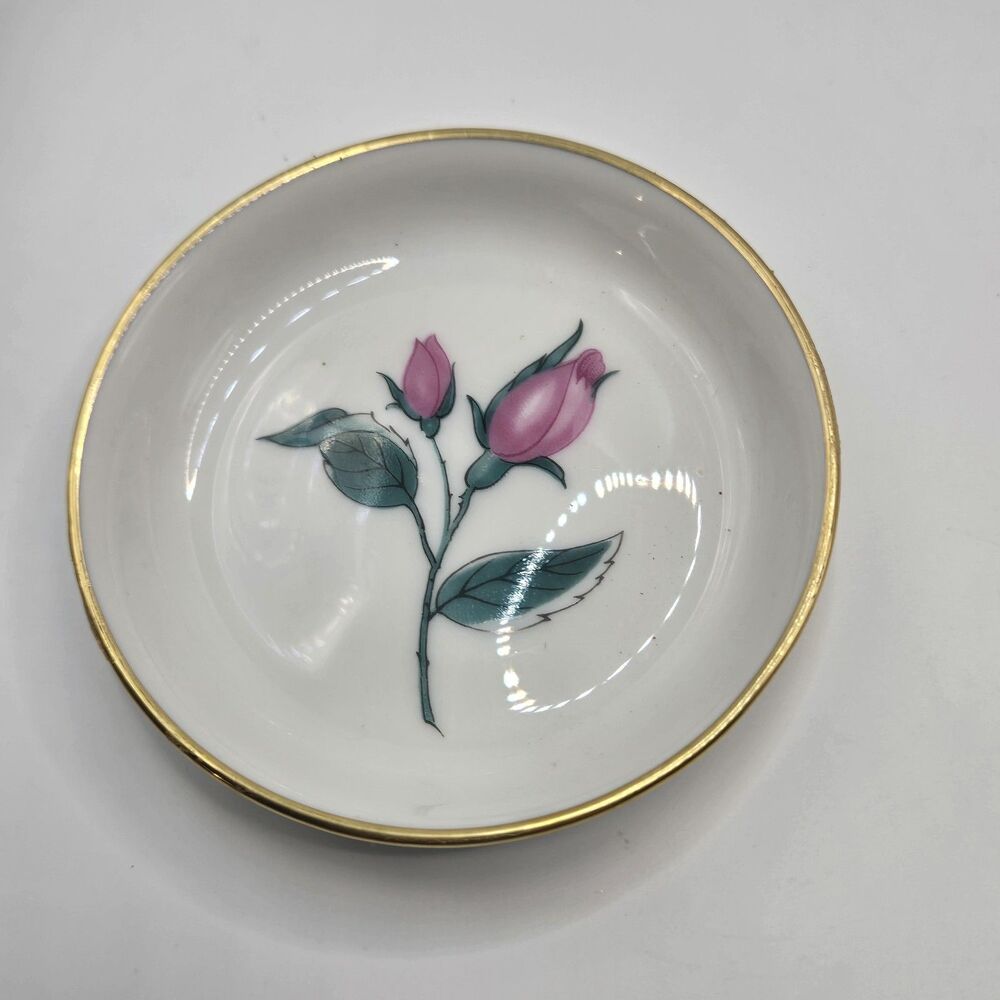 Butter Pat Dish Easterling China Spencerian Rose Coaster trinket dish